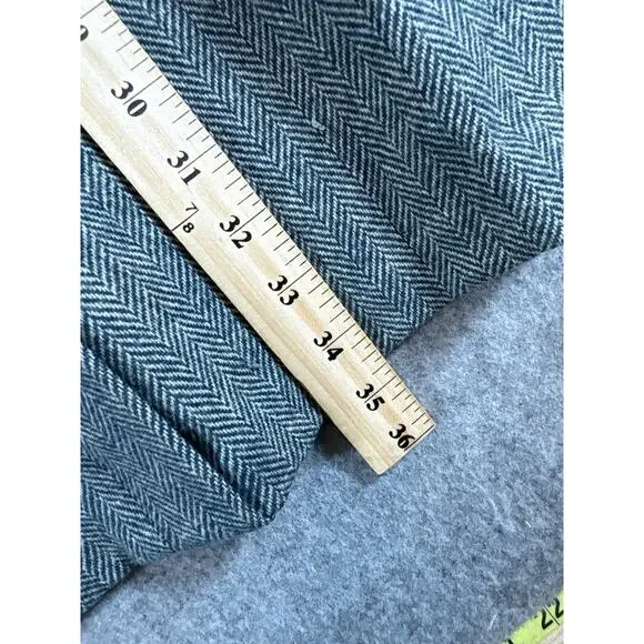 Vintage 60s Jeune Leique Cherberg Shirt Dress Womens Small Gray Herringbone Wool - Picture 7 of 8